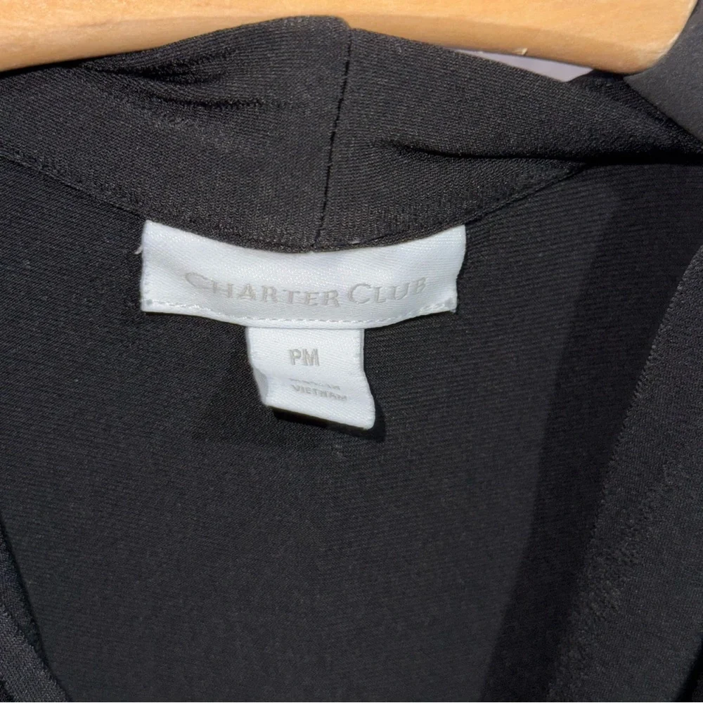 Black Charter Club Blouse - Petite Medium - Picture 2 of 3